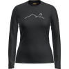 ICEBREAKER Women Mer 200 Oasis LS Crewe Rainer Ridg BLACK - S