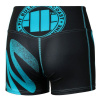 PitBull West Coast - dámské kompresní fitness šortky PB ZIG ZAG modré XS