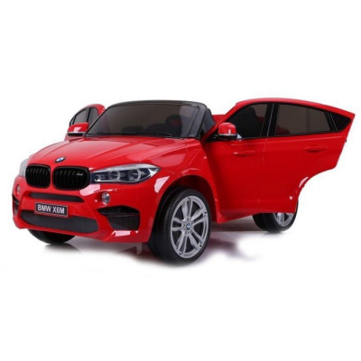 Beneo Elektrické autíčko BMW X6 M, 2 miestne, 12V, elektrická brzda, 2,4 GHz dialkové ovládanie, červené lakované