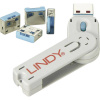 LINDY zámok portu USB USB-Lock + Key sada 4 ks modrá vr. 1 kľúče 40452; 40452