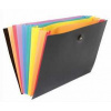 Aktovka s priehradkami Rainbow Class, 8 častí, čierna, PP, VIQUEL