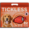 Ultrazvukový repelent TICKLESS Pet proti kliešťom a blchám + antiparazit. utierky ZDARMA - oranžový