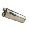 GPR Koncovka výfuku Slip-on GPR DUAL INOX CF.4.1.CAT.DUAL.IO Brushed Stainless steel including removable db killer, link pipe and catalyst