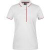 James & Nicholson | JN 727, Dámske piqué polo s légou, biela - červená, M