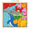 MixPick 3D Creative Kids Puzzle - Kreatívne drevené 3D puzzle pre deti ( 5 motívov ) 3D: Vodné zvieraťká