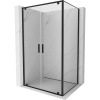 Mexen Exo kúpeľňová kabína otváracia 70 x 120 cm, transparentná, čierna - 8182-070-120-70-00