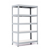 Policový regál Trestles RH 1500x1000x500, nosnosť 1750 kg, 5 políc Farba: sivá, Typ police: biela MDF 5 mm
