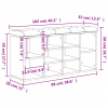 vidaXL Lavička na topánky dub sonoma 102x32x50 cm kompozitné drevo - Hnedá - 82036-36424