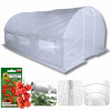Záhradný Tunel Fóliovník SKLENÍK FÓLIOVÝ TUNEL 12,5m2 BIELY FÓLIOVNÍK 5x2,5