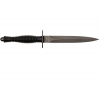 Vega FOX knives FX-592 AF FAIRBAIRN SYKES taktický nôž - dýka 17 cm, celočierna, hliník, kožené puzdro