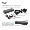 Club3D Network Switch - Prepínač, DP/HDMI KVM prepínač - Dual DP 4K 60Hz (CSV-7210)