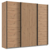 MID.YOU SKRIŇA S POS. DVER. – HOR.VED, dub artisan, 250/216/65 cm - Online Only zostavy - 001787086001