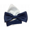 CGM Navy Blue Bow kravata: 64 matná biela, hnedá, čierna, červená, ecru, fialová, námornícka modrá, meď, modrá, oranžová, ružová, šedá, viacnásobná, zelená, žltá, žltá (NÁMORNÍCKA ČIERNA KRATA TRIEDY