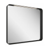 RAVAK STRIP I zrkadlo 900x700 mm,rám Čierny s osvetlením X000001572