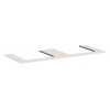Hansgrohe Xilesa E - Doska pod umývadlo, 138x55 cm, 2 výrezy, matná béžová 54274780
