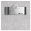 Schodiskové svietidlo LED 1W 4000K 10V DC IP20 Inox TANGO SHORT so senzorom pohybu Skoff