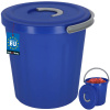 Domáce vedro s poklopom rukoväťou plastové tmavomodré 15 l
