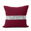 Obliečka na vankúš so zirkónmi 40x40 cm bordová Bordová