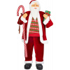 Dekorácia MagicHome Vianoce, Santa, s darčekom, červený, 120 cm