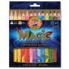 Detská obličková psa viacfarebná hliadka (Magic Trio Koh-i-noor 12+1 ceruzka ceruzky)