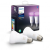 LED žiarovka Philips Hue White and Color ambiance 6,5 W E27 set 2ks (929002489602)