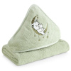 Detský uterák s kapucňou MACKO 100 x 100 cm - mätový