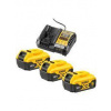 DeWALT Štartovací set nabíjačka + 3 batérie 18V 5,0Ah DCB1104P3