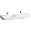 LAUFEN Pro S dvojumývadlo do nábytku s dvomi otvormi, dva prepady, 1200 x 465 mm, biela, s povrchom LCC, H8149664001041