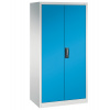 Kancelárska skriňa Acurado, krídlové dvere, 930 x 600 x 1950 mm, bledosivá/bledomodrá