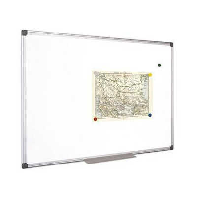 Biela tabuľa, magnetická, 90x180 cm, hliníkový rám, VICTORIA