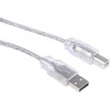 Kabel USB USB 2.0, 3m, Transparentní