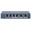 HIKVISION DS-3E0106HP-E switch 1x 100TX HI-PoE + 3x 100TX PoE; 2x 100TX uplink, 60W, Super PoE DS-3E0106HP-E