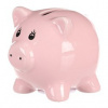 Prasiatko - keramická pokladnička, farba ružová
