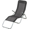 DESIGNlink Skladacie záhradné lehátko tmavo sivé 157,5 x 49,5 cm