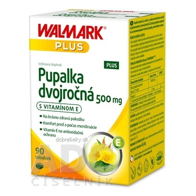 WALMARK Pupalka dvojročná 500 mg s vitamínom E cps 1x90 ks