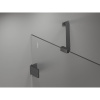 Mexen Lunar-B, výklopný sprchový kút ľavý 85 x 70 cm, 8mm číre sklo, grafitový profil, 832-085-070-95-00-L