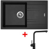 Sinks LINEA 780 Metalblack + Elka čierna matná