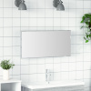 Zrkadlová skrinka do kúpeľne vidaXL s LED svetlom šedá Sonoma 80x37 cm 863304