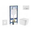 Geberit Duofix Set predstenovej inštalácie, klozetu Arkas I a dosky softclose, tlačidlo Sigma50, chróm/alpská biela SANI11CA31144