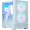 Zalman skriňa P30 AIR White / miniT / 3x140mm fan ARGB / USB 3.0 / USB-C / temperované sklo / mesh panel / biela