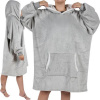 Oversize hrejivá mikina s kapucňou XXL Ruhhy 24402 šedá