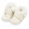 Dojčenské zimné semiškové capačky New Baby 3-6 m béžové Béžová 3- 6 m