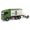 Bruder Přepravník zvířat Scania s figurkou krávy