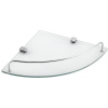 AQUALINE RB115 Rumba sklenená rohová polica 25 x 4,2 x 25 cm, číre sklo