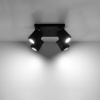 Sollux Lighting Stropné svietidlo Merida, 4x čierne kovové tienidlo, (možnosť polohovania)