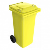 HTI Plastová popelnice 120 l, žlutá
