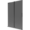 Mexen Velar L vaňová zástenka 2-krídlová posuvná 120 x 150 cm, grafit, kefovaná gun šedá - 896-120-003-41-66