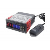 MFV-EM Elektronický termostat a hygrostat Regulácia NC HADEX STC-3028 DC=12V/P-120W/10A (Digitálny termostat a Hygrostat DC12V, Teplota: 0°C až +110°C, Vlhkosť: 0% až 100% RH, Relé: 2x 10A/240V, Napät