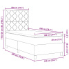 vidaXL Box spring posteľ s matracom Krémová 100x200 cm Látka - Krémová - 291729-308476