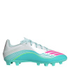 adidas F50 Club Adults Firm Ground Football Boots Wht/Pink/Blue 8 (42)